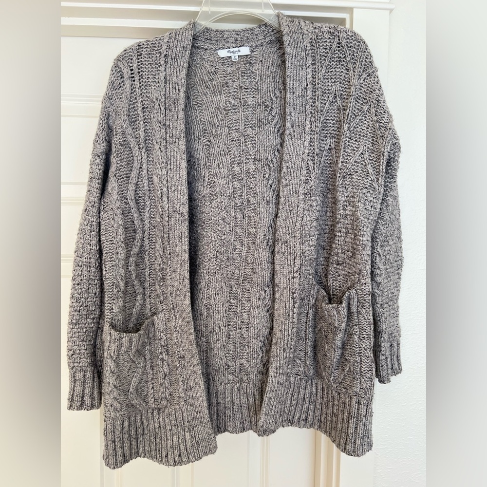 Madewell Gray Chunky Cardigan